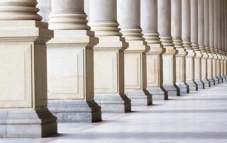 pillars outside a courthouse