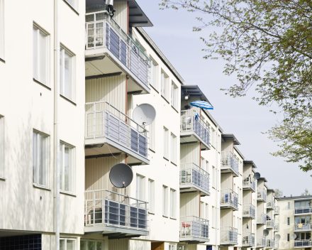 block of modern flats