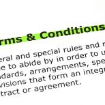 terms and conditions in highlighted text