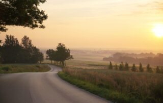 empty road countyside