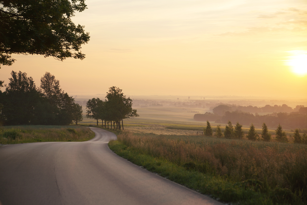 empty road countyside