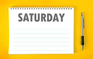 Saturday diary page