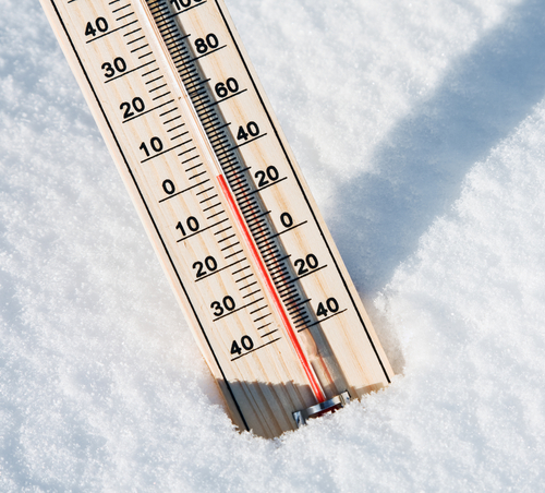 thermometer in snow