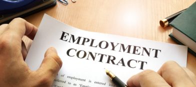 employment contract with pen