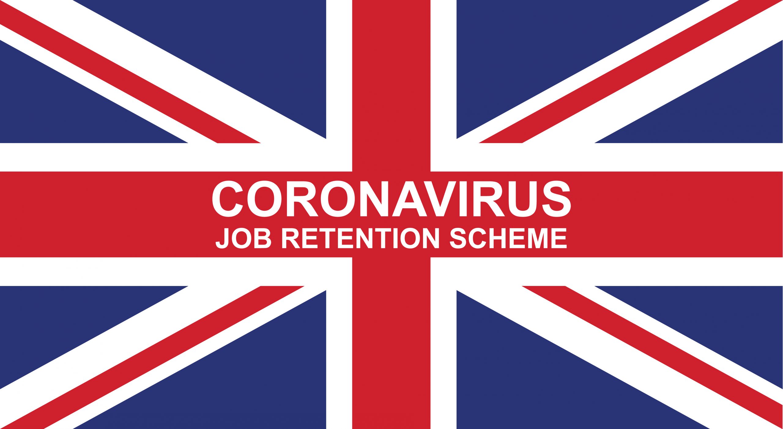 British flag with Covid-19 job retention scheme