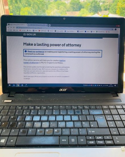 Make a Lasting Power of Attorney computer screen