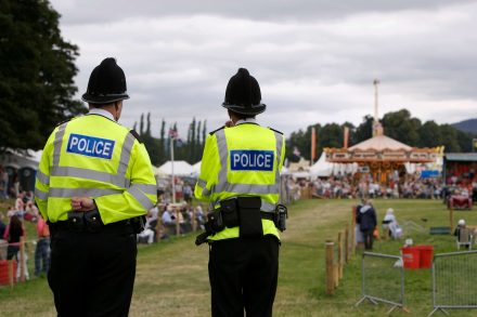 Policemen at a festival