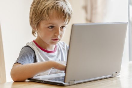 child on a computer