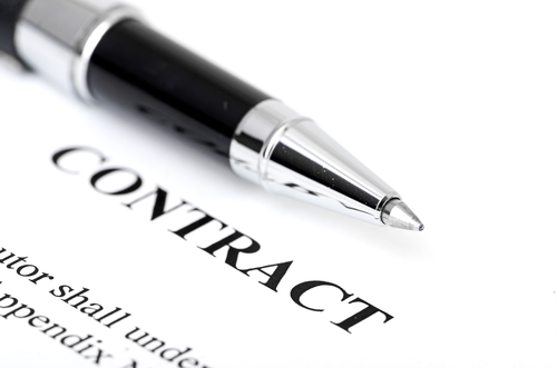 contract with pen