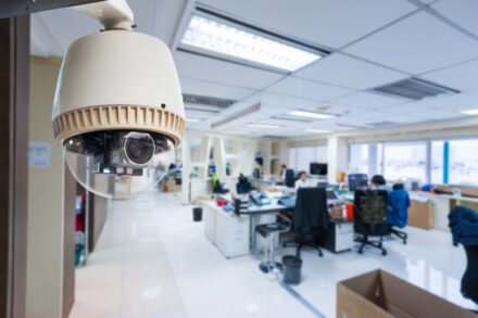 CCTV camera in an office
